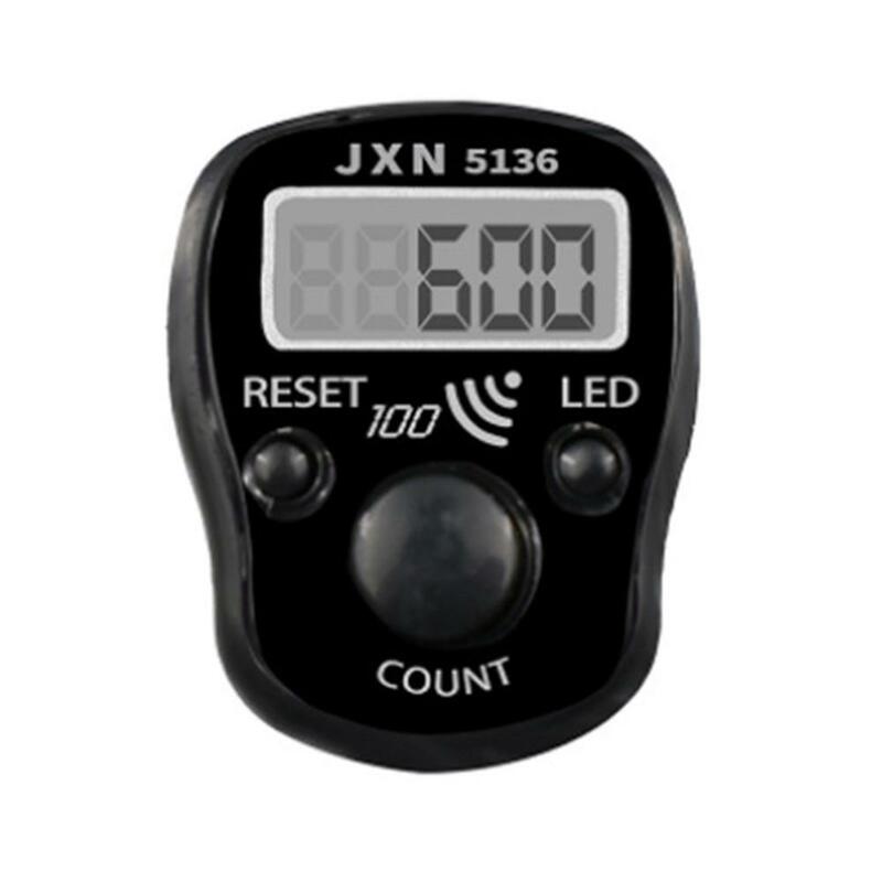 Penghitung jari elektronik Mini, penghitung penghitung penghitung angka tangan Sensor presisi tinggi dengan lampu latar LED