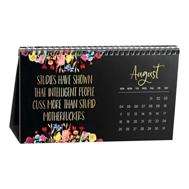 2024 Wandkalender für müde Frauen, lustiger Monats kalender, handgemachter Home-Office-Schreibtisch kalender, weißes Elefanten knebel geschenk