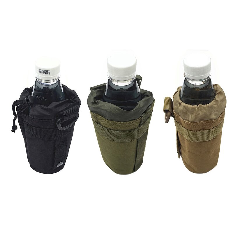 Tactical Molle Water Bottle Bag Pouch Holder Outdoor Travel Camping Hiking Cycling Fishing Hunting Water Bottle Kettle Carrier
