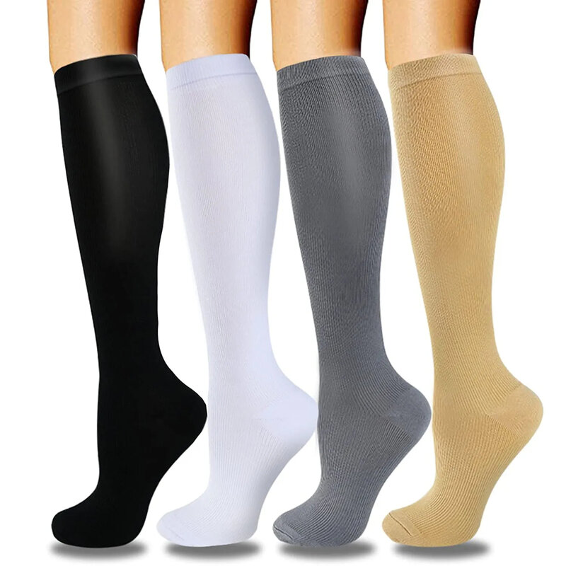 Компрессионные носки для мужчин и женщин, для улучшения кровообращения, облегающие носки для медсестер, медицинское лечение, беременности, тренажерного зала, походов, бега