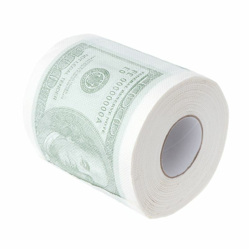 Юмористическая туалетная бумага с изображением Дональда доллара, подарок, Забавный Шуточный рулон, Прямая поставка