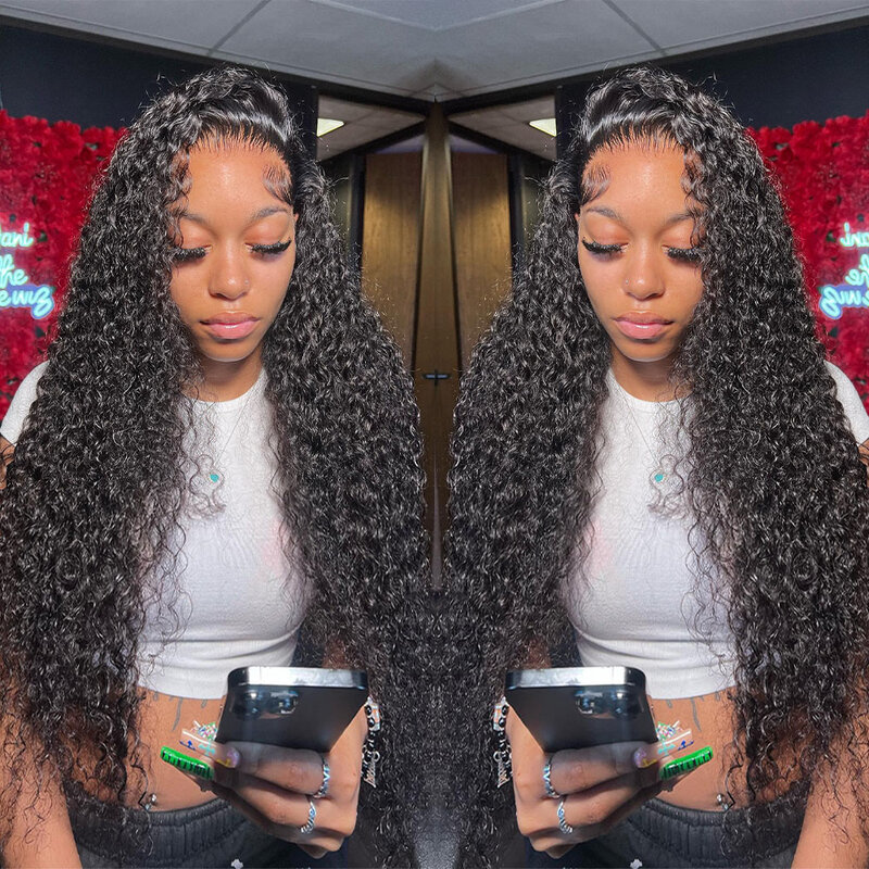 30 inch Deep Wave Frontal Wig Hd Lace 13X6 Curly Lace Front Human Hair Wigs For Women Glueless Preplucked Human Wigs Ready To Go