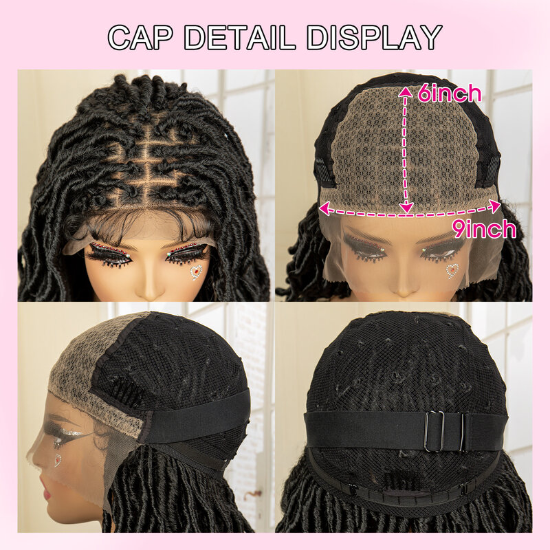 Короткие синтетические плетеные парики Locs, парик из косичек без узлов, с детскими волосами для черных женщин, 14 дюймов, легкий парик