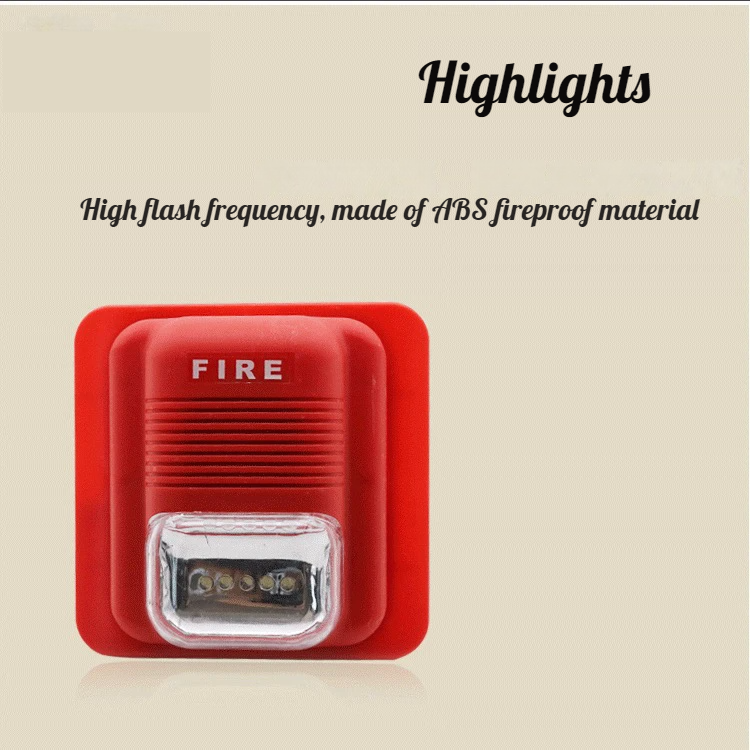 Alarm przeciwpożarowy syreny 2 drutu 12 ~ 24V sygnalizator stroboskopowe ogień róg lamp błyskowych sygnalizator akustyczny Flasher dla konwencjonalnych Alarm przeciwpożarowy System kontroli