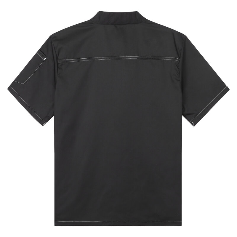 Camisa de Chef Unisex para hombre y mujer, uniforme de trabajo de cocina, chaqueta transpirable, abrigo de Chef, Hotel, restaurante, cantina, tienda de pasteles, cafetería, disfraces