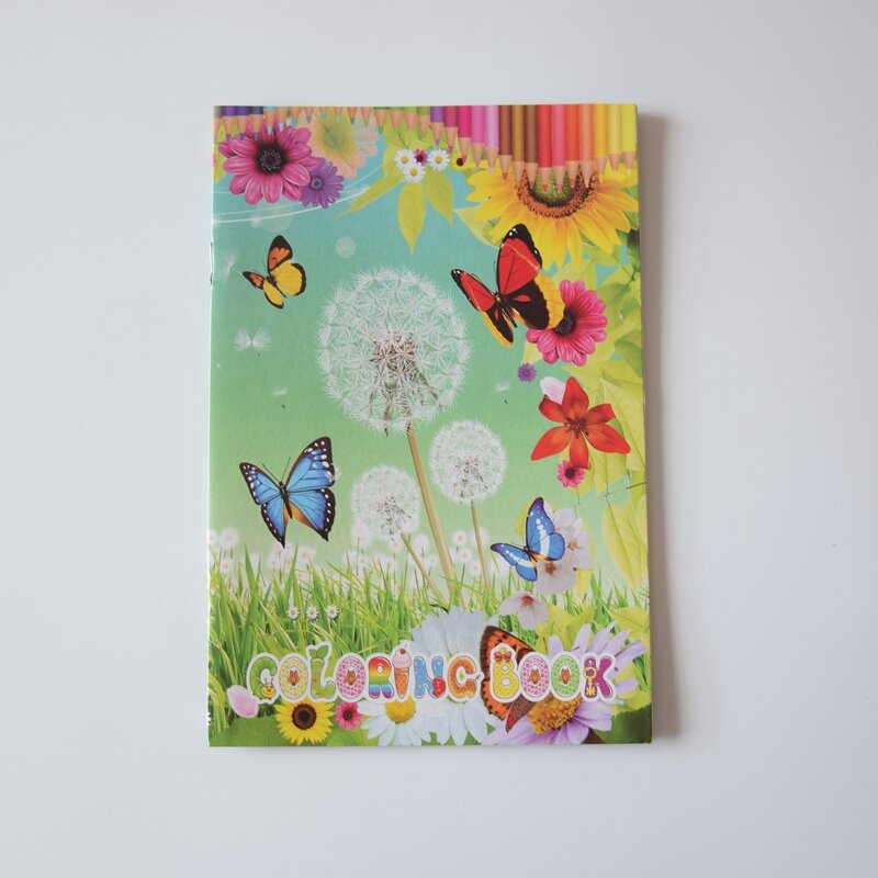 Livre de Coloriage et d'Autocollants Anglais 32K (140x204cm), Dessin Animé pour Enfant, Nettoyage, 1 Pièce