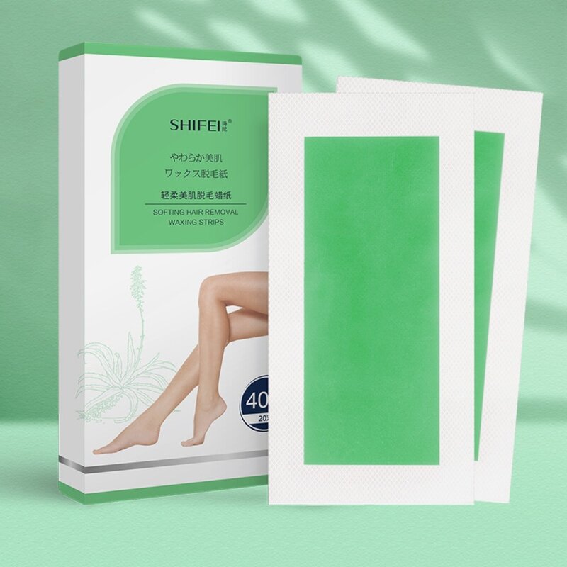 Leg Body Skin Care Hair Removal Wax Strips for Chin Upper Lip Jaw Eyebrow Beard for Leg Body Face Leg Body Hair Remove Stickers