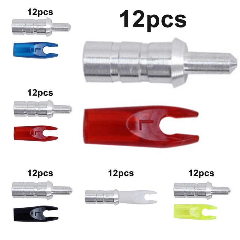Accessories Durable Portable Archery Nock Pins Adapter Connector Protection Shaft Tail Set Aluminum Arrow ID6.2mm