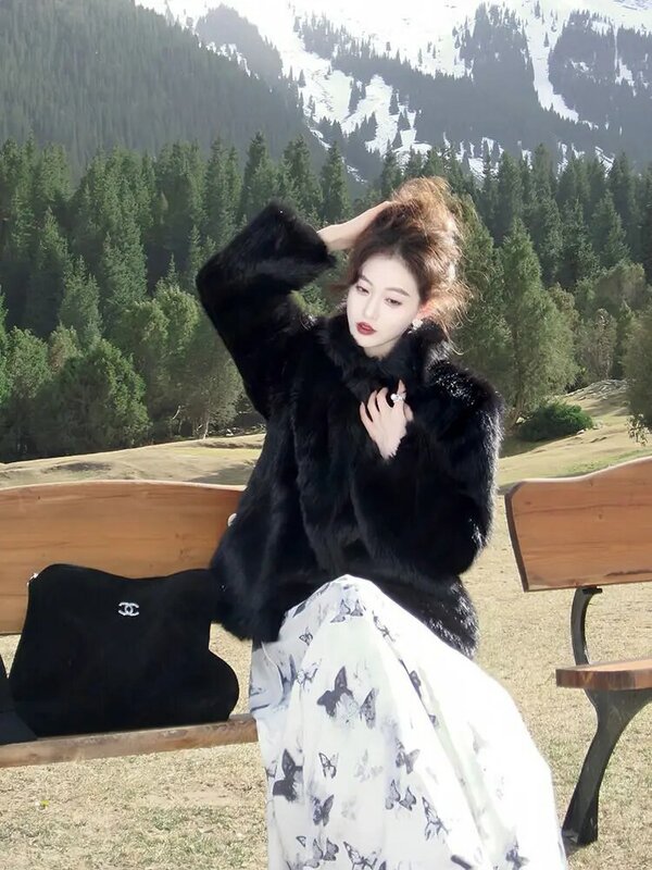 Женская зимняя длинная куртка на молнии в Корейском стиле