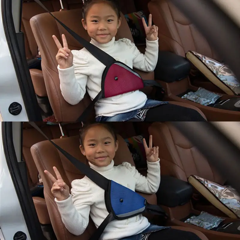 Juste de ceinture de sécurité de voiture pour enfants, maille respirante, triangulaire réglable, étui de protection pour bébé, clips de sécurité pour enfants