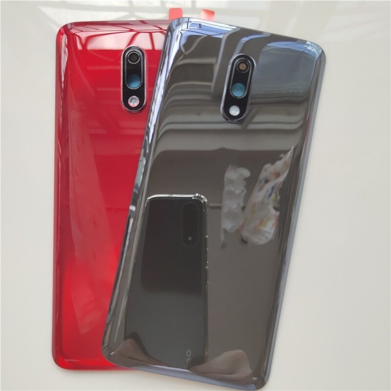 Glass Back Rear Panel Door Housing Cover For Oneplus 7 Replacement Battery Case Repair Parts For One Plus 1+ 7 With Camera Lens