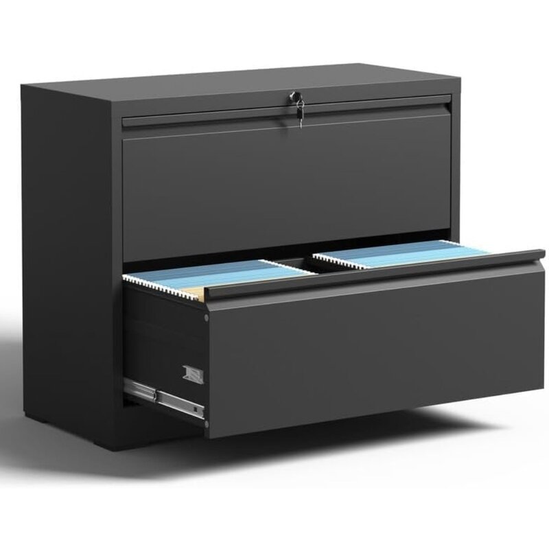 Lateral File Cabinet with Lock, Metal File Cabinets for Home Office Legal/Letter A4 Size