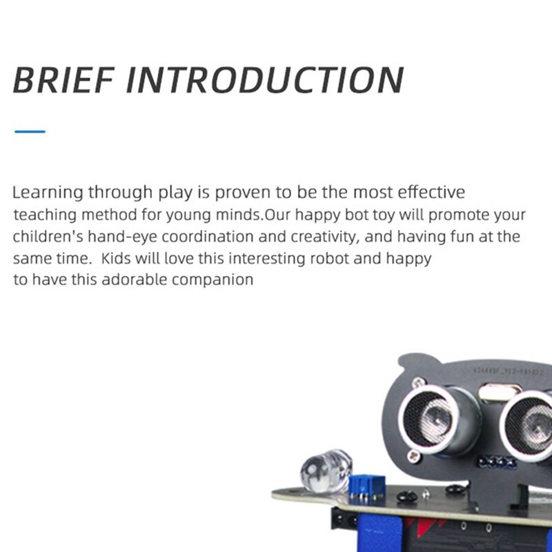 Happybot программируемый робот Mixly + XR с царапинами, музыка для танцев, микро: Bit материнская плата APP