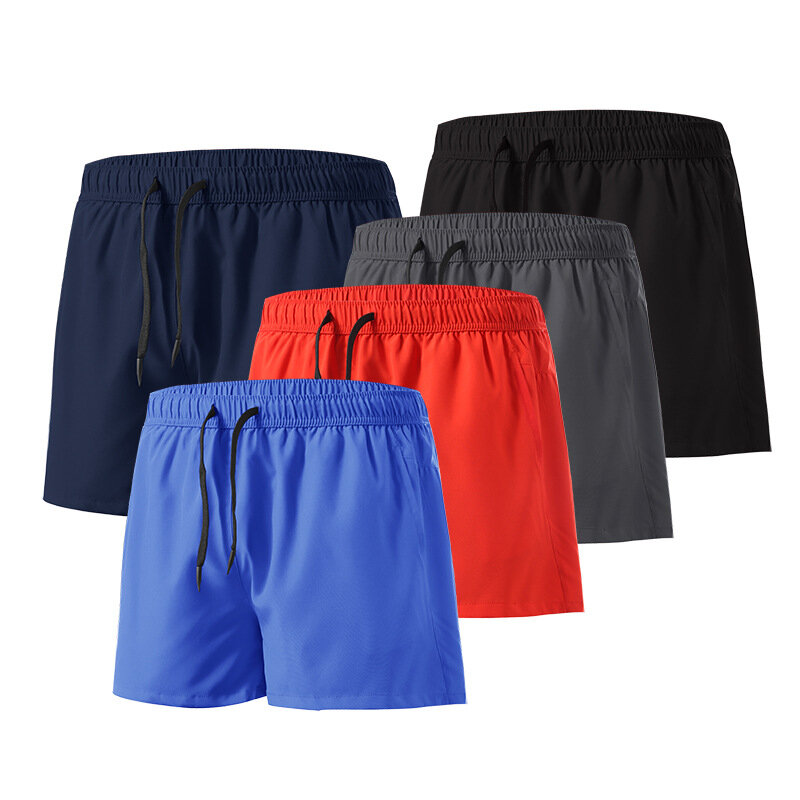 Summer Fitness Shorts Men's 2-layer Underwear-free Sports Shorts Running Training Casual Fitness Quick-drying Sports Shorts