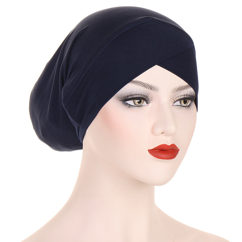 Frauen Stirn Kreuz Gebets hüte, Pullover Mütze, muslimische Hijabs,Turban Kopftuch, Instant Caps, elastische untere Hut, Kopftuch, Motorhaube