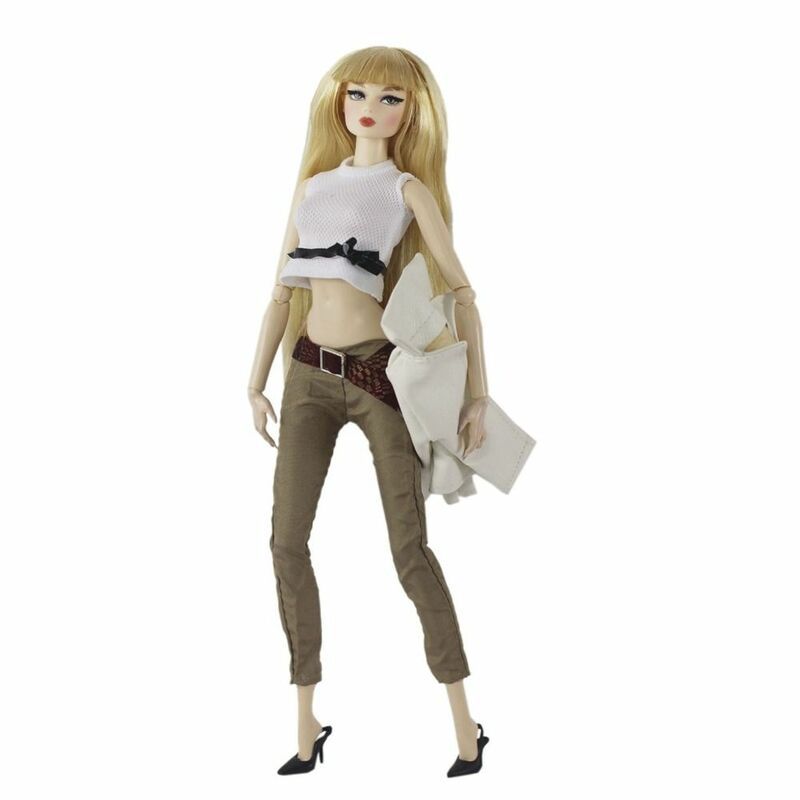 Gaun boneka multigaya, mainan hadiah anak celana kaus terbaru mode DIY untuk boneka 30cm