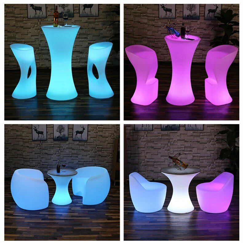 Party Led Table For Bar Waterproof Wedding Bar Glowing Bar Chair Illuminated Led Cocktail Table