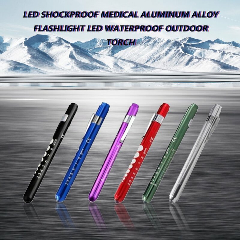 Petite lampe de poche médicale à LED en alliage d'aluminium antichoc, torche étanche, extérieur, urgence, camping, randonnée, chasse