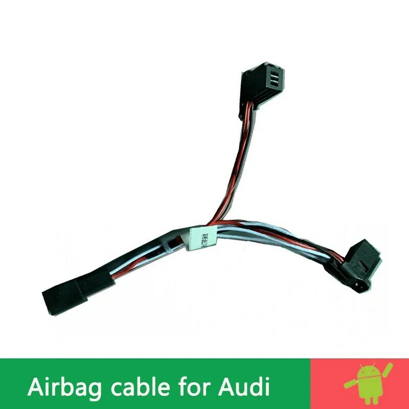Bonroad Dodatkowe akcesoria do Audi, kabel AMI do adaptera audio AUX MP3 3,5 mm, kabel połączeniowy przycisku poduszki powietrznej Hazard dla Audi