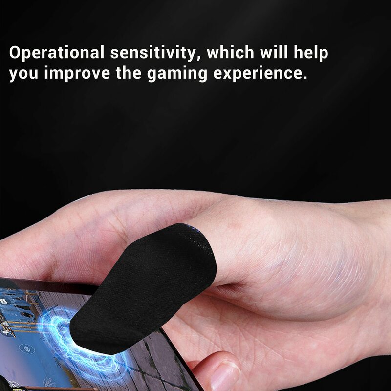 Carbon Fiber Finger Sleeves para PUBG Jogos Móveis, Tela De Contato, 18 Pinos, 12 Pcs