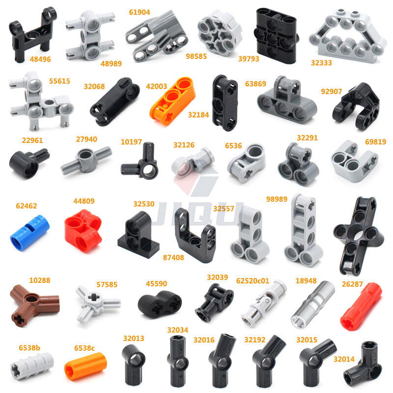 Anello di guida tecnico giunto universale connettore perno e asse con fori blocchi MOC High-Tech Building Bricks Toy sostituire le parti