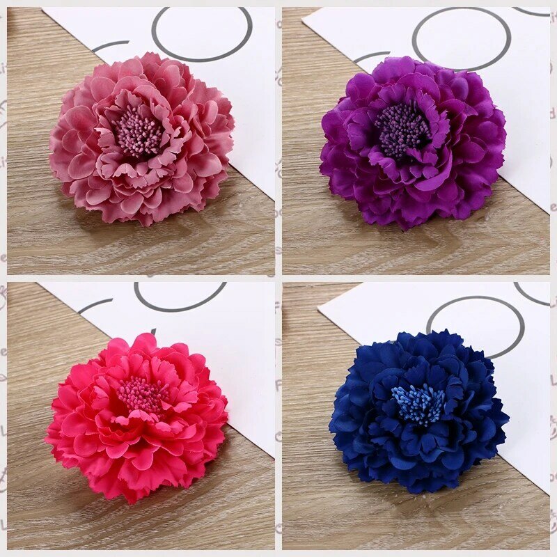 1pc Halloween Floral Hair Clips Hairpins Ladies Girls Day Of The Dead Red Rose Flowers Headdress  Party Cosplay Hair Accessories