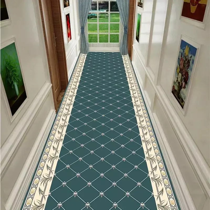 Tapete de corredor antiderrapante personalizável, tapete moderno, tapete de decoração, corredor longo, escada do hotel, casa e área longa, entrada