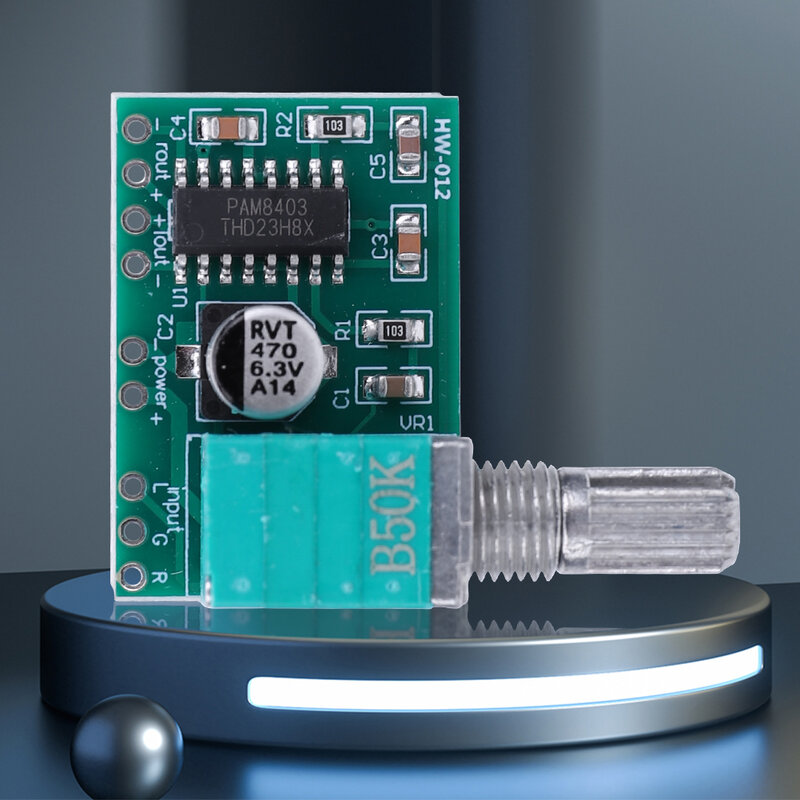 Placa Digital Amplificador De Áudio PAM8403, Módulo De Som De Voz, Controle De Volume, Alimentação USB, 5V