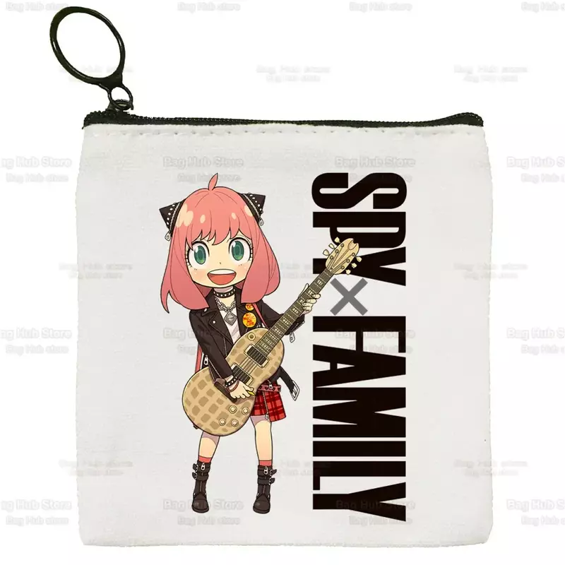 Japanese Anime Spy x Family Canvas Bag Pure White  SPYFAMILY Zipper  Coin Bag Anya Smug SpyFamily Coin  Clutch Bag