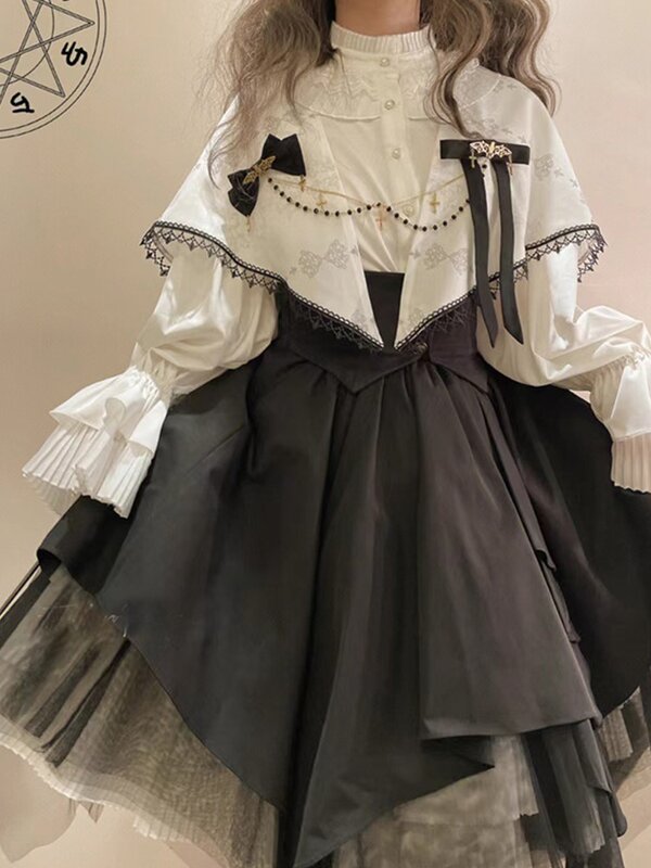 Vestido de noche para mujer, camisa de órgano, Falda plisada, traje de dos piezas