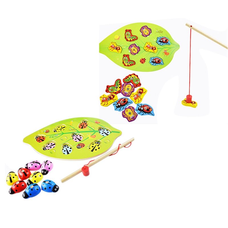 Kinderspiel zeug Magnet fang Holz spielzeug für Kinder frühes Lernspiel zeug Geschenk
