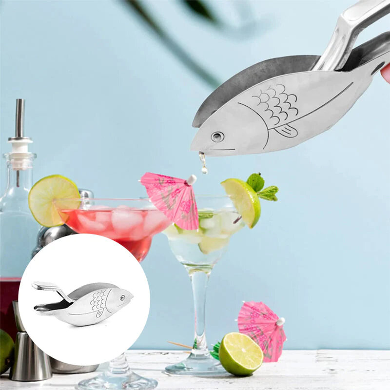 Food Grade Stainless Steel Lemon Juicers With Fish Shape Non-electric Juicer Squeezer For Kitchen Home