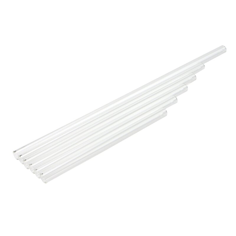 2024 New Reusable Thick Straws Wedding Birthday Party Clear Glass Drinking Straws