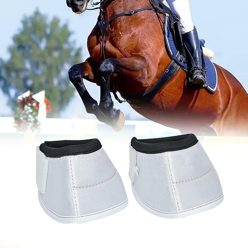 Botas de campana para caballos, calzado para el cuidado de los caballos, Flexible y resistente, con absorción de golpes, resistente al desgaste, 2 piezas