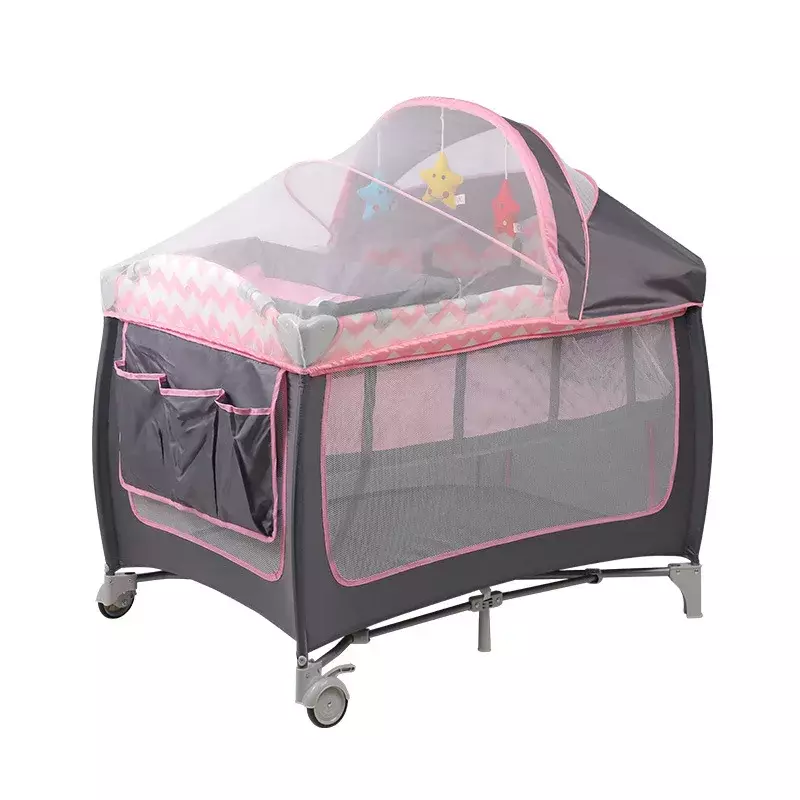 Складная детская кроватка, многофункциональная портативная Мобильная детская кроватка для новорожденных