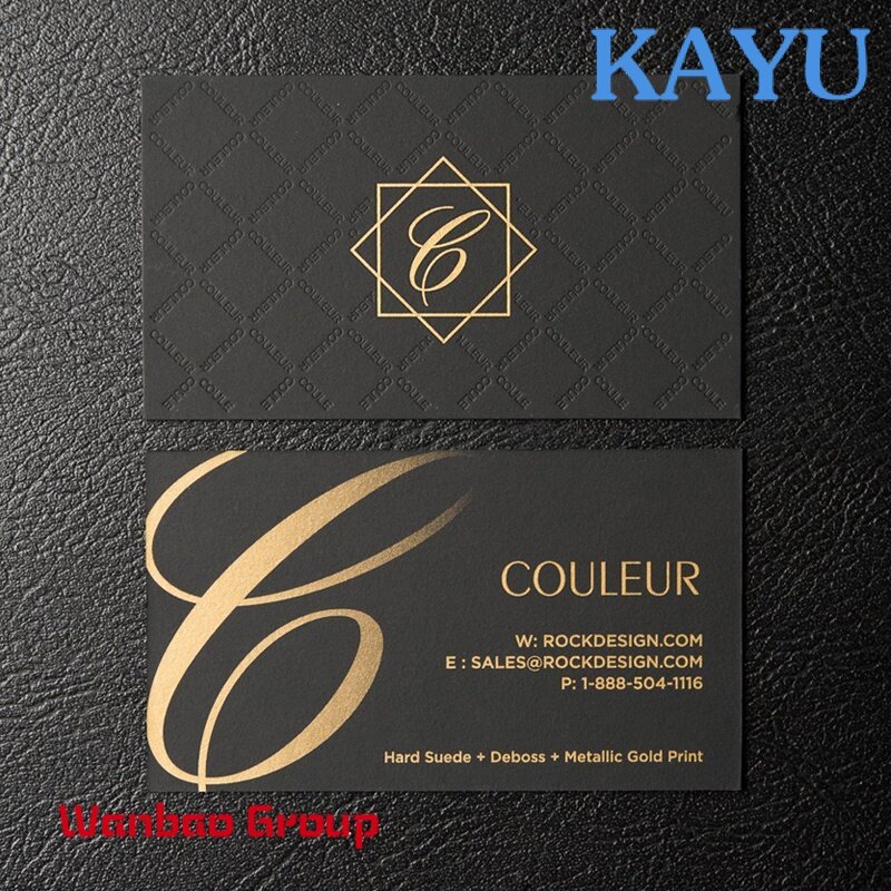 Custom  Business Cards Printing Logo Holder High Quality Black Golden Luxury Blank Thick Name Business Screen Printing Cardboard