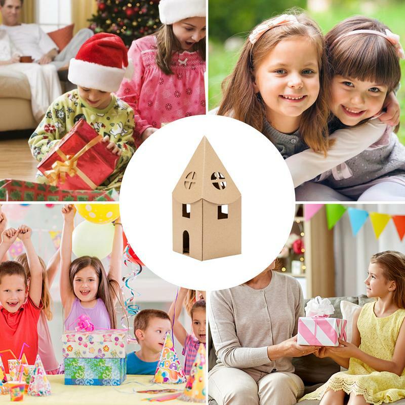 Набор моделей коттеджа, детский бумажный домик, игрушка ручной работы, бумажный материал, игрушки «сделай сам» для творчества на день рождения, Рождество, праздники и дети
