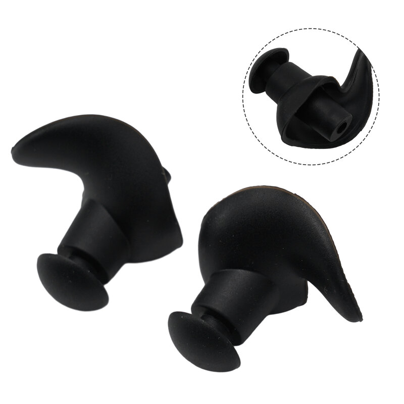 Tampões ergonômicos de silicone para natação, design espiral, impermeável e impermeável, confortáveis e insonorizados, 1 par