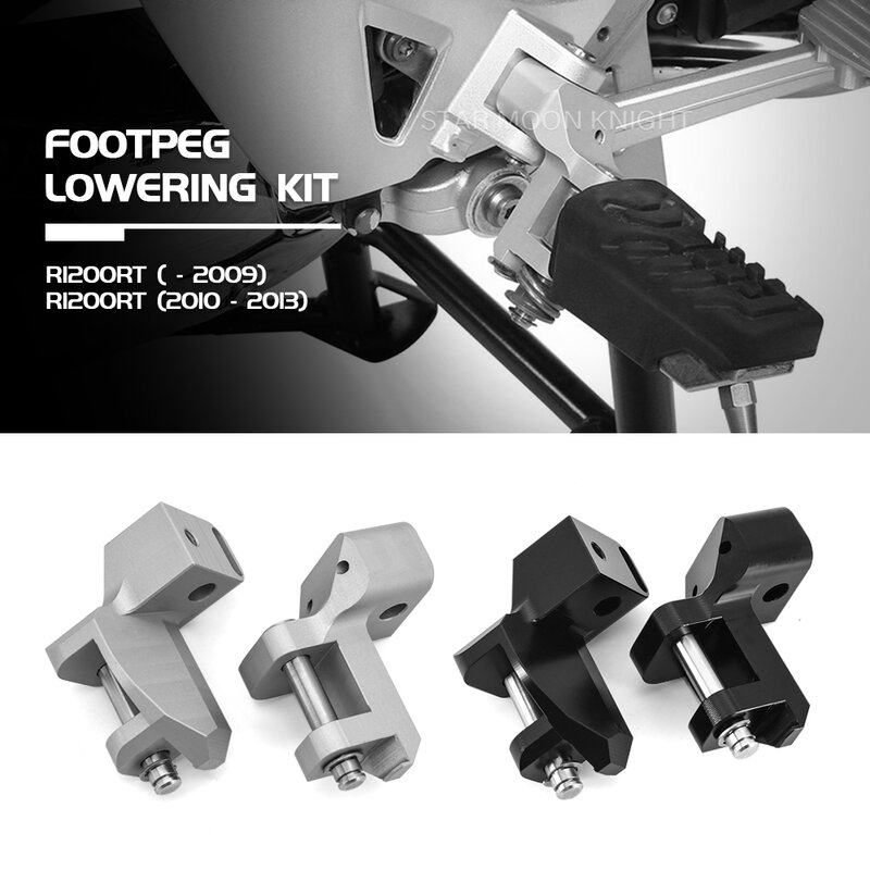 For BMW R1200RT R 1200 RT - 2009 2010 2011 2012 2013 Motorcycle Driver Footrest Relocation Rider Foot Pegs Footpeg Lowering Kit