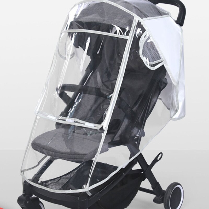 Escudo universal para carrinho bebê, acessórios transparentes e respiráveis ​​para proteção intempéries