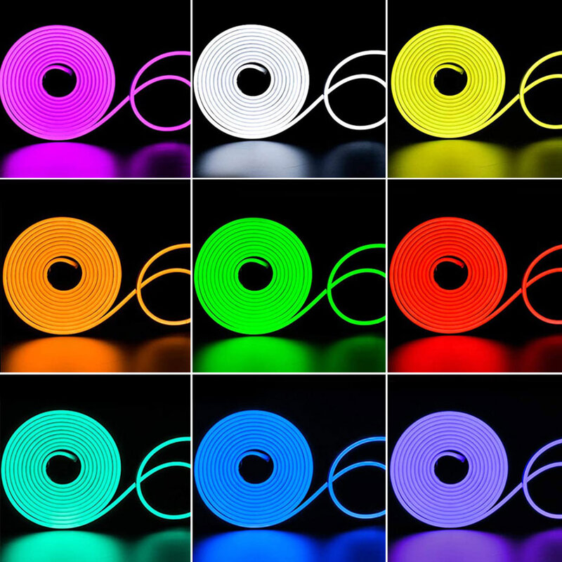 Tuya Smart RGB Neon Strip, 220V, LED, Ruban flexible, IP67, Étanche, IR, Bluetooth, Contrôle WiFi, Compatible avec Alexa, EU Plug