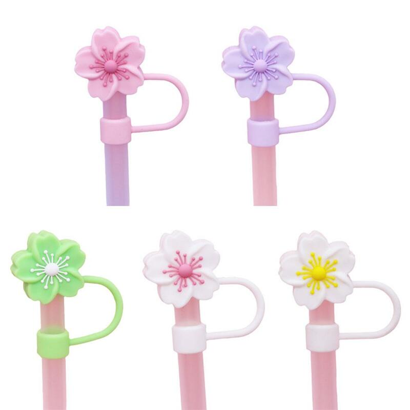 Flower Silicone Straw Covers For Stanley Cup Cute Silicone Flower Shape Drinking Dust Cap Straw Tips Cover Cup Accessories For 8