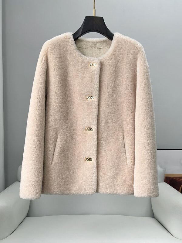 Новинка, дизайнерское зимнее теплое пальто Aorice из натуральной шерсти, Модная элегантная мягкая куртка CT337