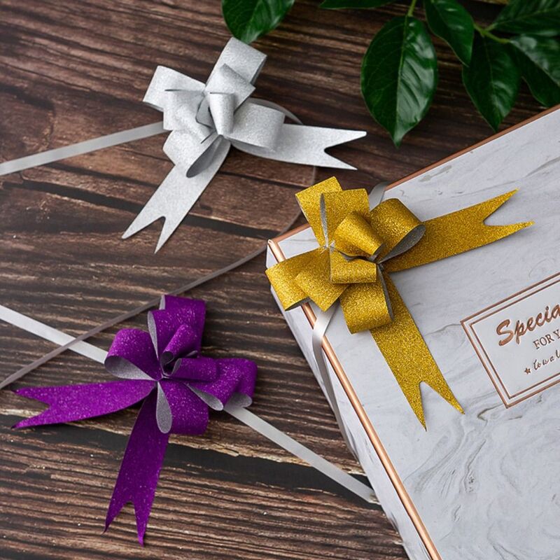 Rubans à Nministériels d Papillon Scintillants pour Emballage Cadeau, Accessoire Décoratif pour ixd'Anniversaire et Mariage, 10 Pièces