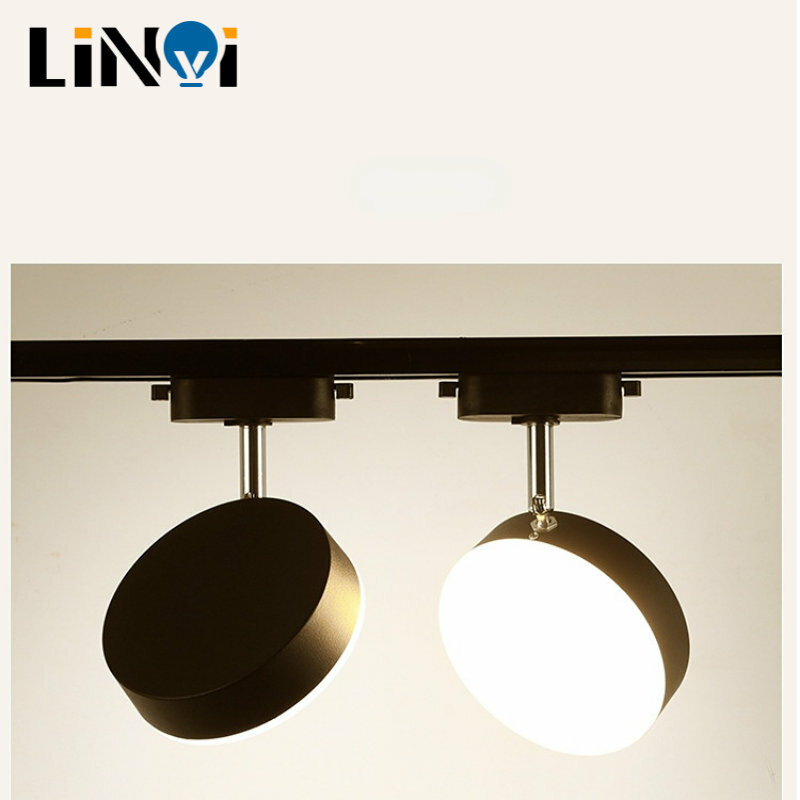 Reflektor LED śledzić nowoczesne proste oświetlenie systemy Cob przemysłowe szyna torowa pokój Lamp lampa domowy korytarz sklep oświetlenie kuchenne