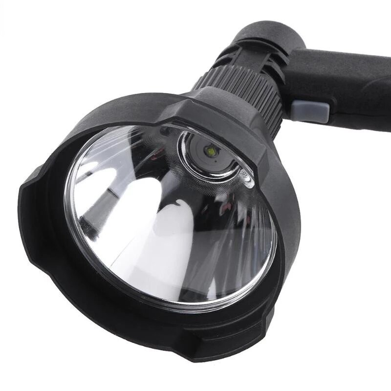 Hot! Bardzo silny 10W LED ręczna latarka LED ładowane na USB latarka polowanie przenośna latarnia reflektor Spot światło mijania