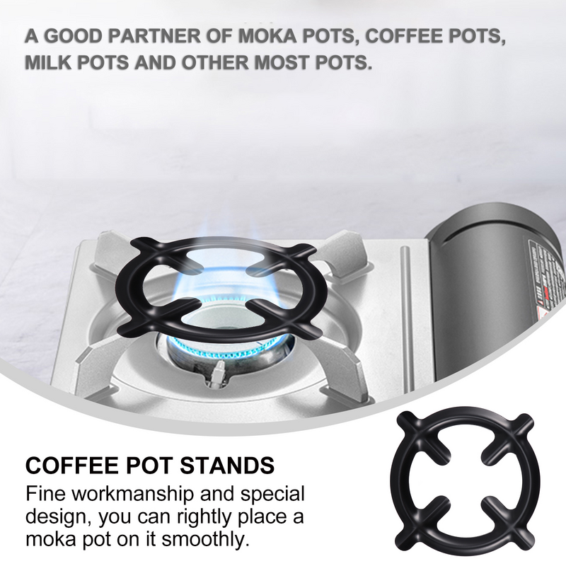 3 Pcs Hob Coffee Brewing Electric Espresso Pans Pot Holder Mocha Gas Burner Racks Stove