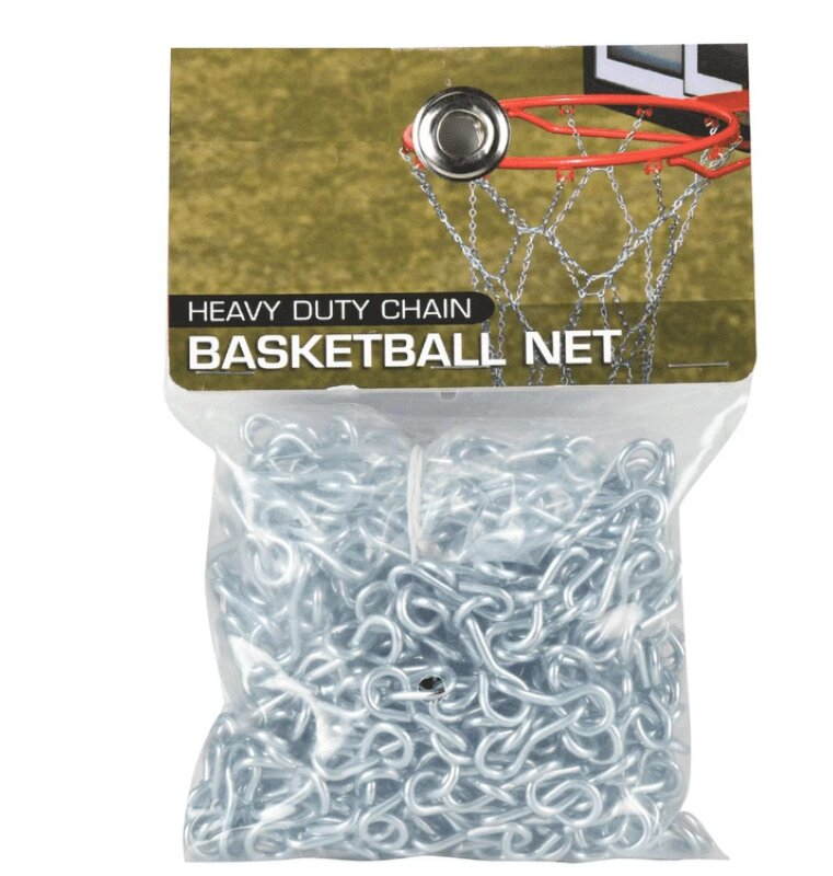 Спортивная баскетбольная сетка со стальной цепью, устойчивая к коррозии, сверхпрочная