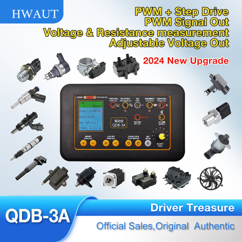 QDB-3A 2A 자동 점화 코일 테스터, 자동차 공회전 스텝퍼 모터, 솔레노이드 밸브 인젝터 액추에이터, 오류 감지기 드라이버, PWM 발전기