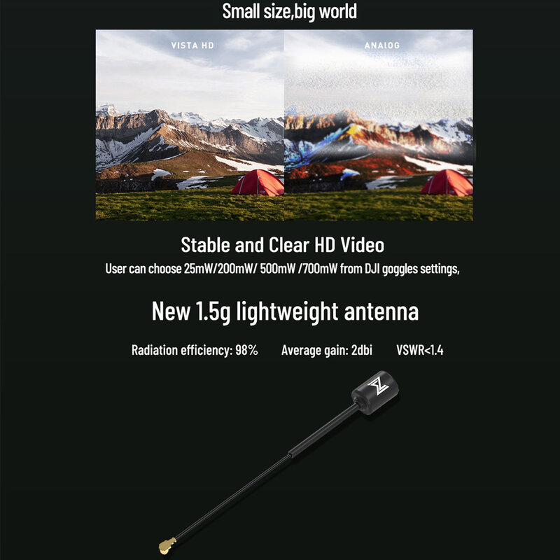 Caddx-Nebula Pro FPV Camera Kit para RC Drone Modelo, Câmeras Digitais HD, 5.8GHz, 5.8GHz, Transmissor 2.1mm, 150 Graus, 720p 120fps